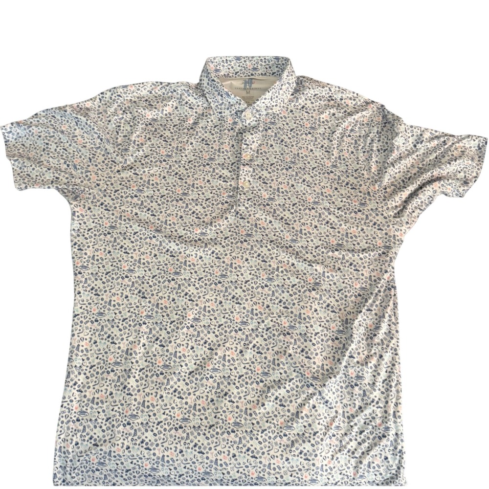 JOHNNIE-O Viva Las J-O Featherweight Performance Golf Polo Shirt Size M